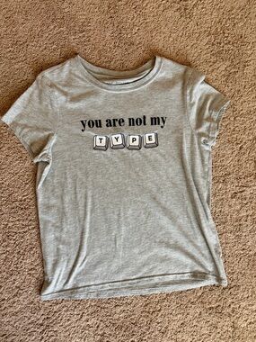 Gray 'You Are Not My Type' Graphic Tee - Kids